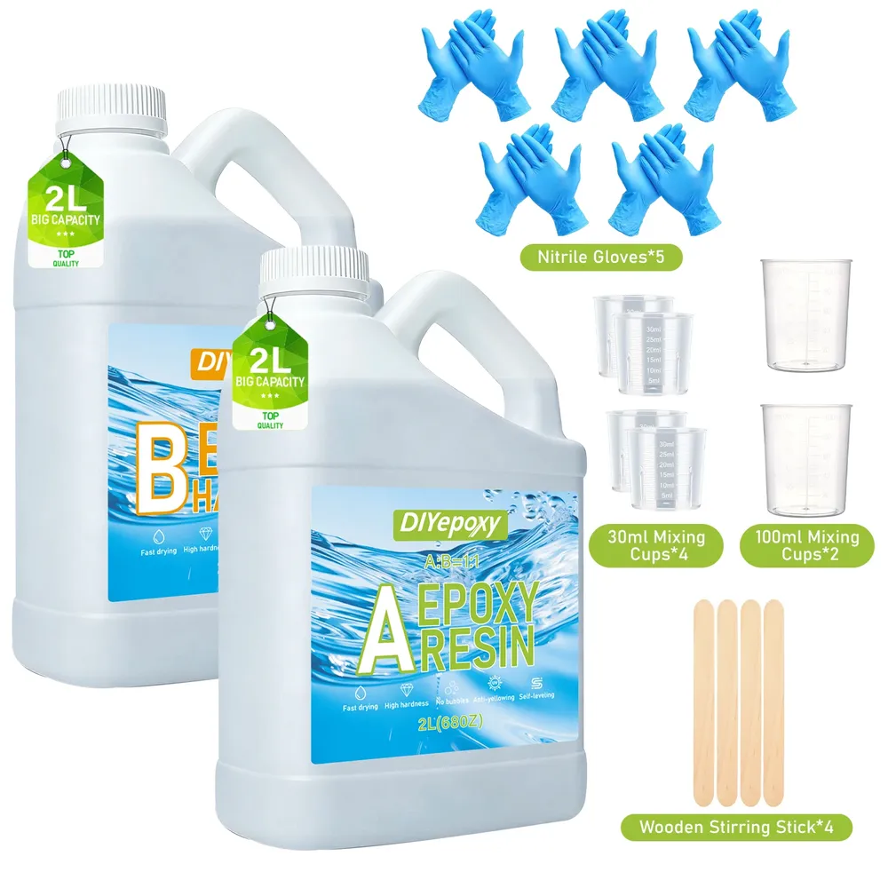Kit résine époxy 4L auto-nivelante anti-jaunissement