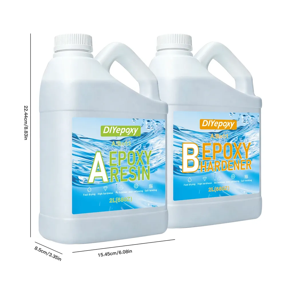Kit résine époxy 4L auto-nivelante anti-jaunissement