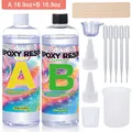 Kit résine époxy 50 ml à 250 ml sans bulles – Couleur 500ml 500ml Set
