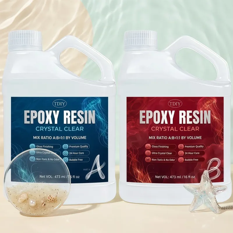 Kit résine époxy 6,76 oz à 32 oz haute brillance