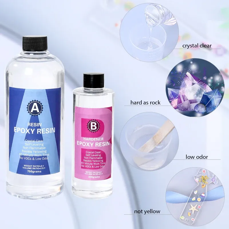Kit résine époxy 75 g à 300 g avec accessoires