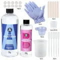 Kit résine époxy AB 75g 25g transparente avec accessoires – Couleur 750g 250g kit1