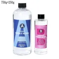 Kit résine époxy AB 75g 25g transparente avec accessoires – Couleur 750g  250g