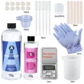 Kit résine époxy AB 75g 25g transparente avec accessoires – Couleur 750g 250g kit2