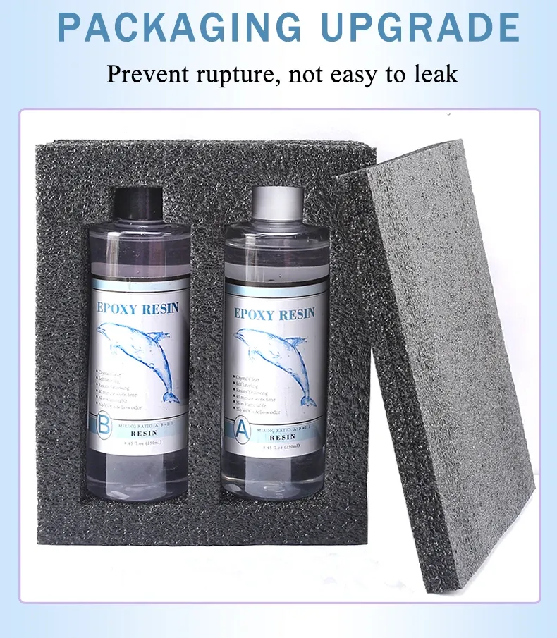 Kit résine époxy cristalline sans bulles anti-jaunissement