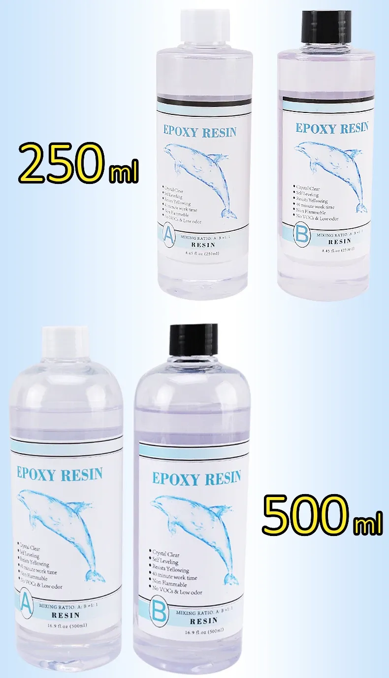 Kit résine époxy cristalline sans bulles anti-jaunissement