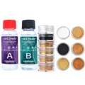 Kit résine époxy et 6 pigments pour bijoux et ongles – Couleur AB glue100ml-Group F