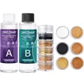 Kit résine époxy et 6 pigments pour bijoux et ongles – Couleur AB glue200ml-Group F