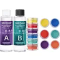 Kit résine époxy et 6 pigments pour bijoux et ongles – Couleur AB glue200ml-Group E