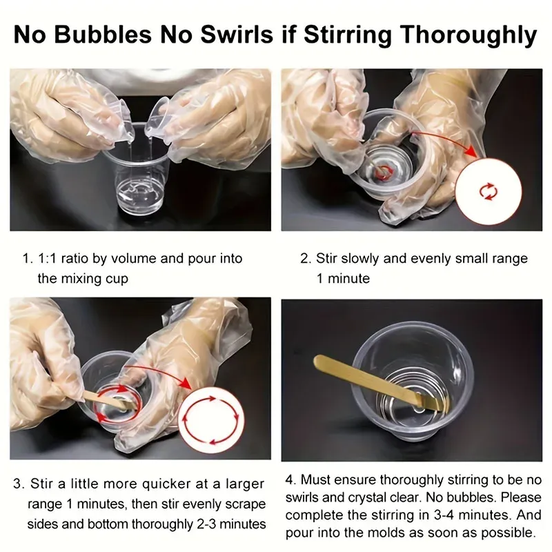 Kit résine époxy liquide 3.4 à 16oz pour bijoux