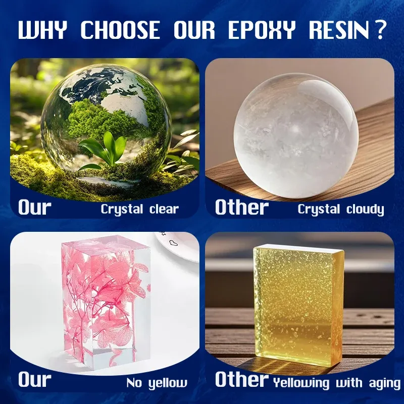 Kit résine époxy mixte 1:1 transparente anti-jaunissement