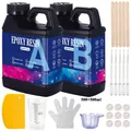 Kit résine époxy mixte 1:1 transparente anti-jaunissement – Couleur Rouge (4)
