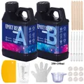 Kit résine époxy mixte 1:1 transparente anti-jaunissement – Couleur vert (3)