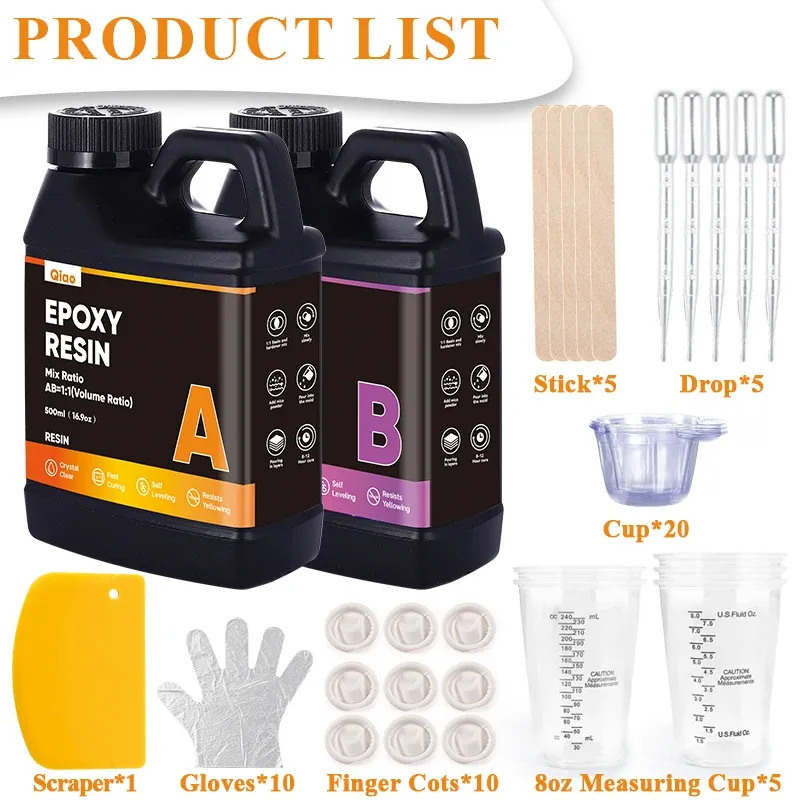 Kit résine époxy sans bulles 1:1 pour artisanat