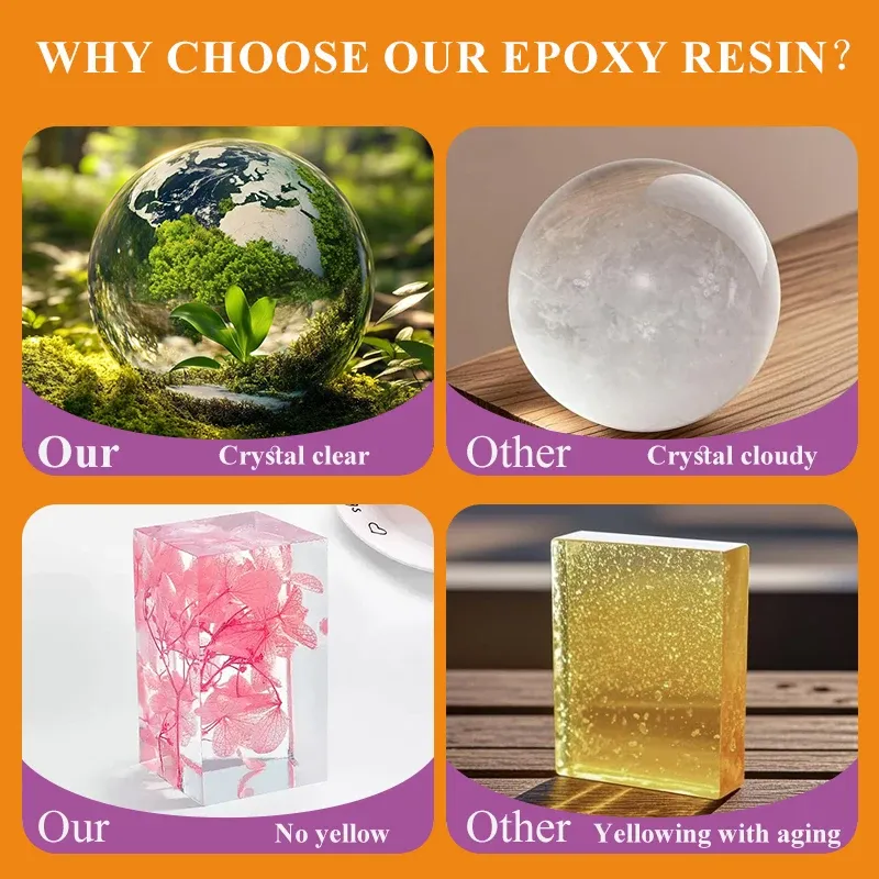Kit résine époxy sans bulles 1:1 pour artisanat