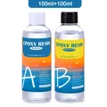 Kit résine époxy transparente 1:1 50 à 150 ml pour artisanat – Couleur 100ml 100ml