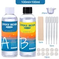 Kit résine époxy transparente 1:1 50 à 150 ml pour artisanat – Couleur 100ml 100ml kit