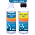 Kit résine époxy transparente 1:1 50 à 150 ml pour artisanat – Couleur 150ml 150ml