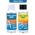 Kit résine époxy transparente 1:1 50 à 150 ml pour artisanat – Couleur 50ml 50ml