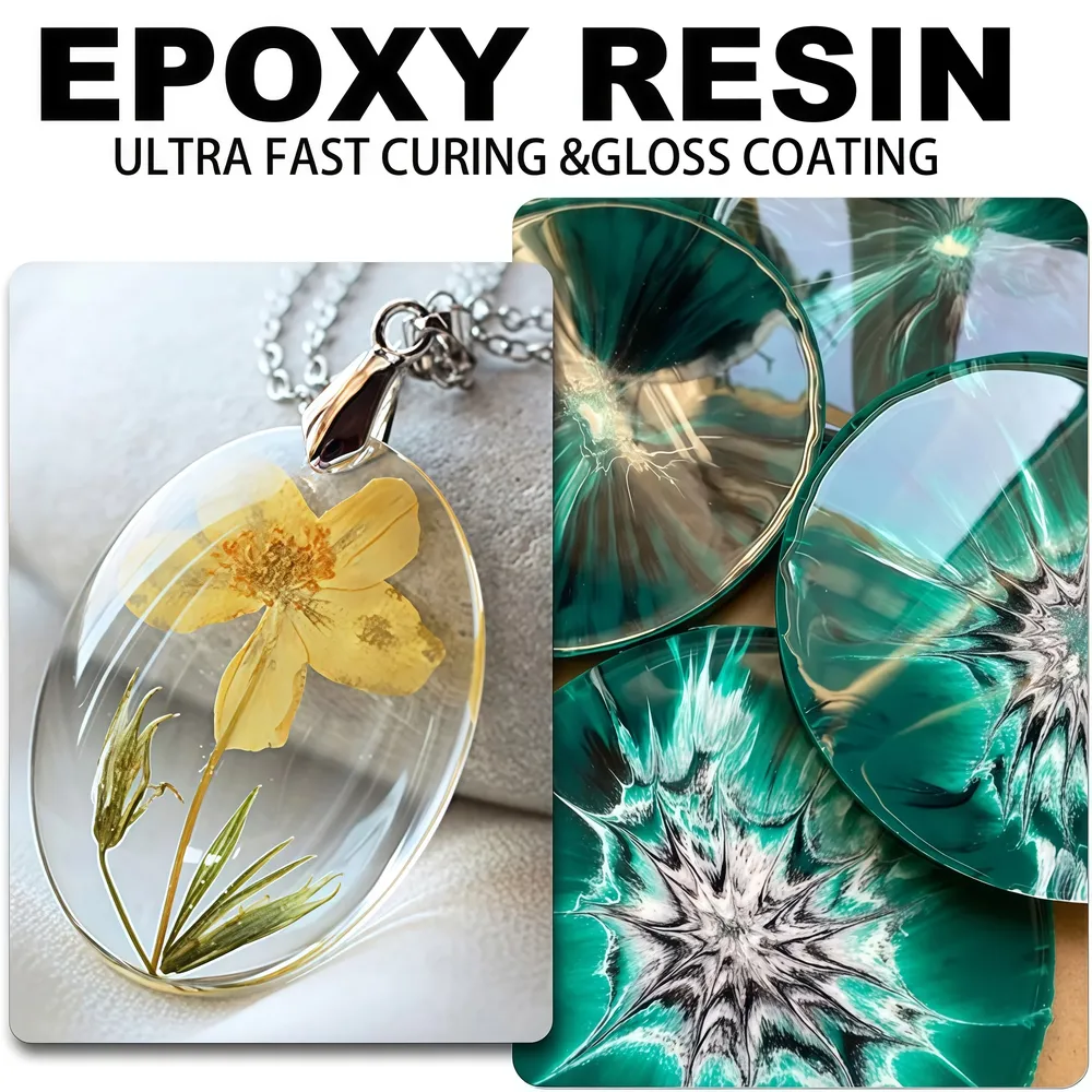 Kit résine époxy transparente 1:1 pour bijoux et table