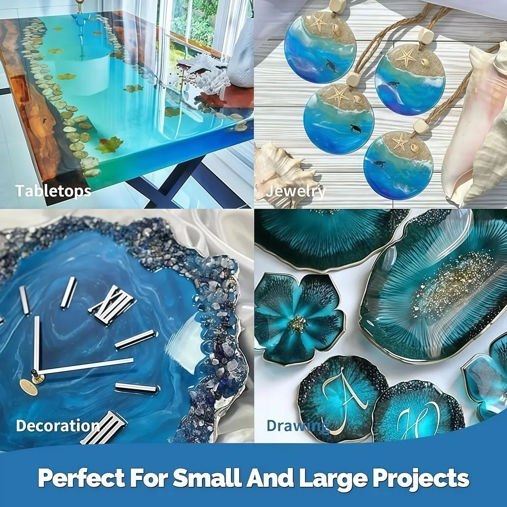 Kit résine époxy transparente 1:1 pour bijoux et table
