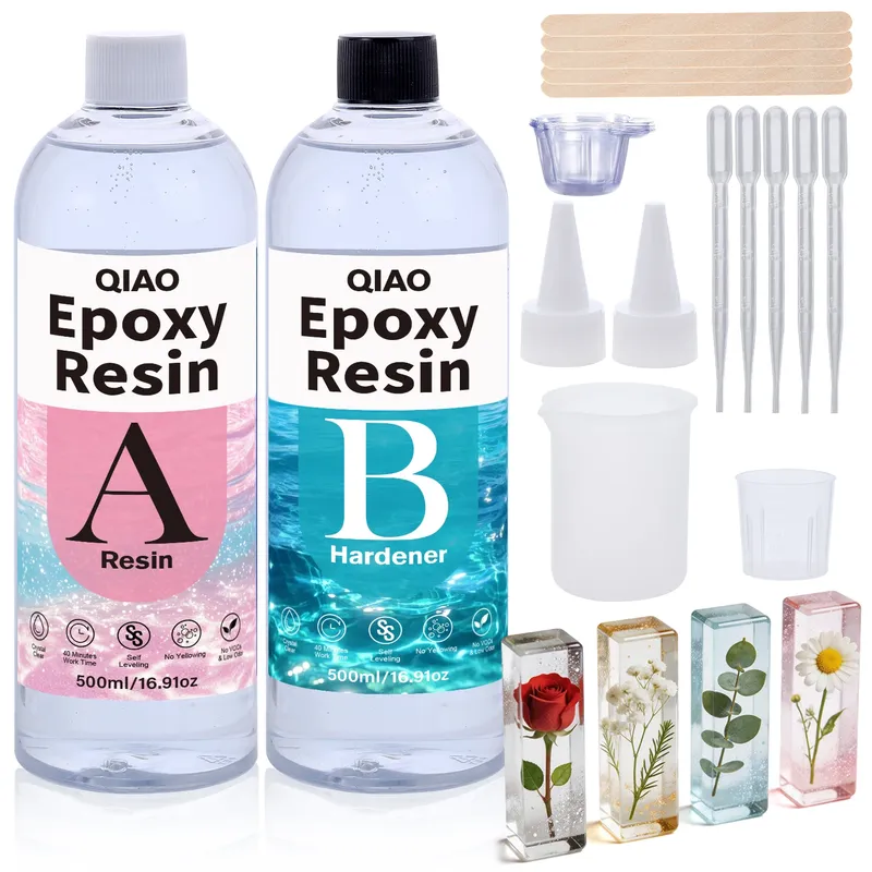 Kit résine époxy transparente 1:1 sans bulles anti-jaunissement 50 à 500 ml