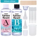 Kit résine époxy transparente 1:1 sans bulles anti-jaunissement 50 à 500 ml – Couleur 250ml 250ml Kit