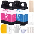 Kit résine époxy transparente 1:1 séchage rapide résistant chaleur – Couleur 500ml 500ml kit