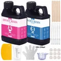 Kit résine époxy transparente 1:1 séchage rapide résistant chaleur – Couleur 250ml 250ml kit
