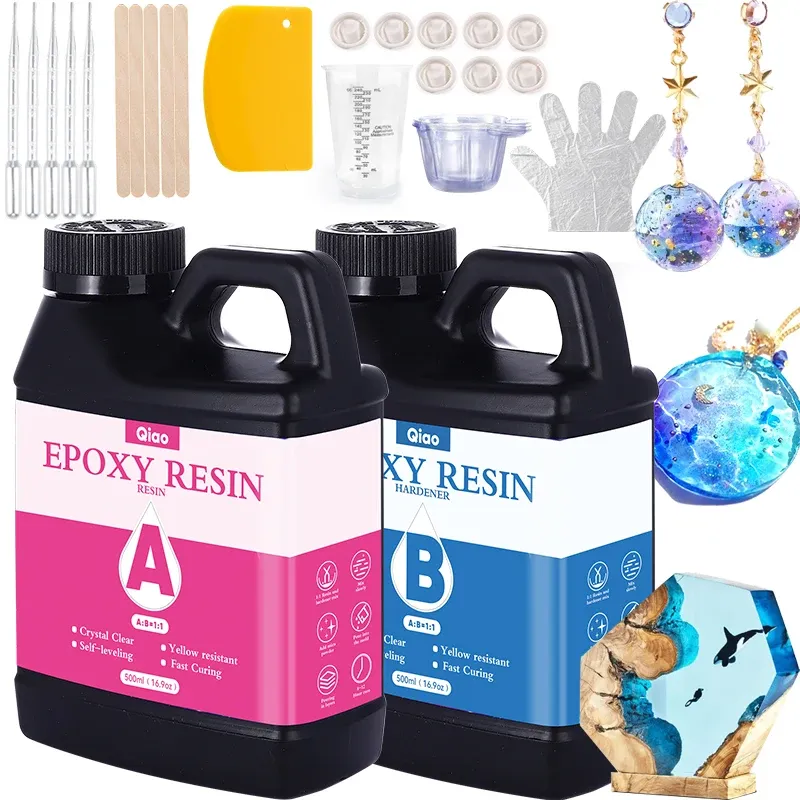 Kit résine époxy transparente 1:1 séchage rapide résistant chaleur