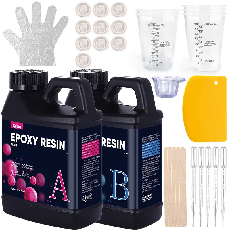 Kit résine époxy transparente 1:1 séchage rapide résistant chaleur