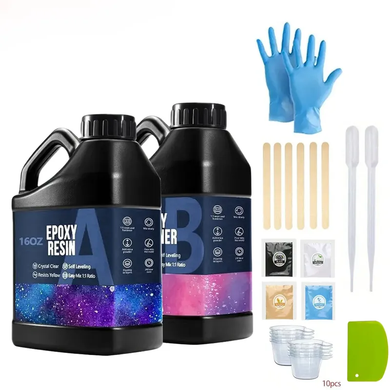 Kit résine époxy transparente 1000ml sans jaunissement