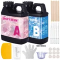 Kit résine époxy transparente 250 à 500 ml pour bijoux – Couleur 500ml 500ml kit