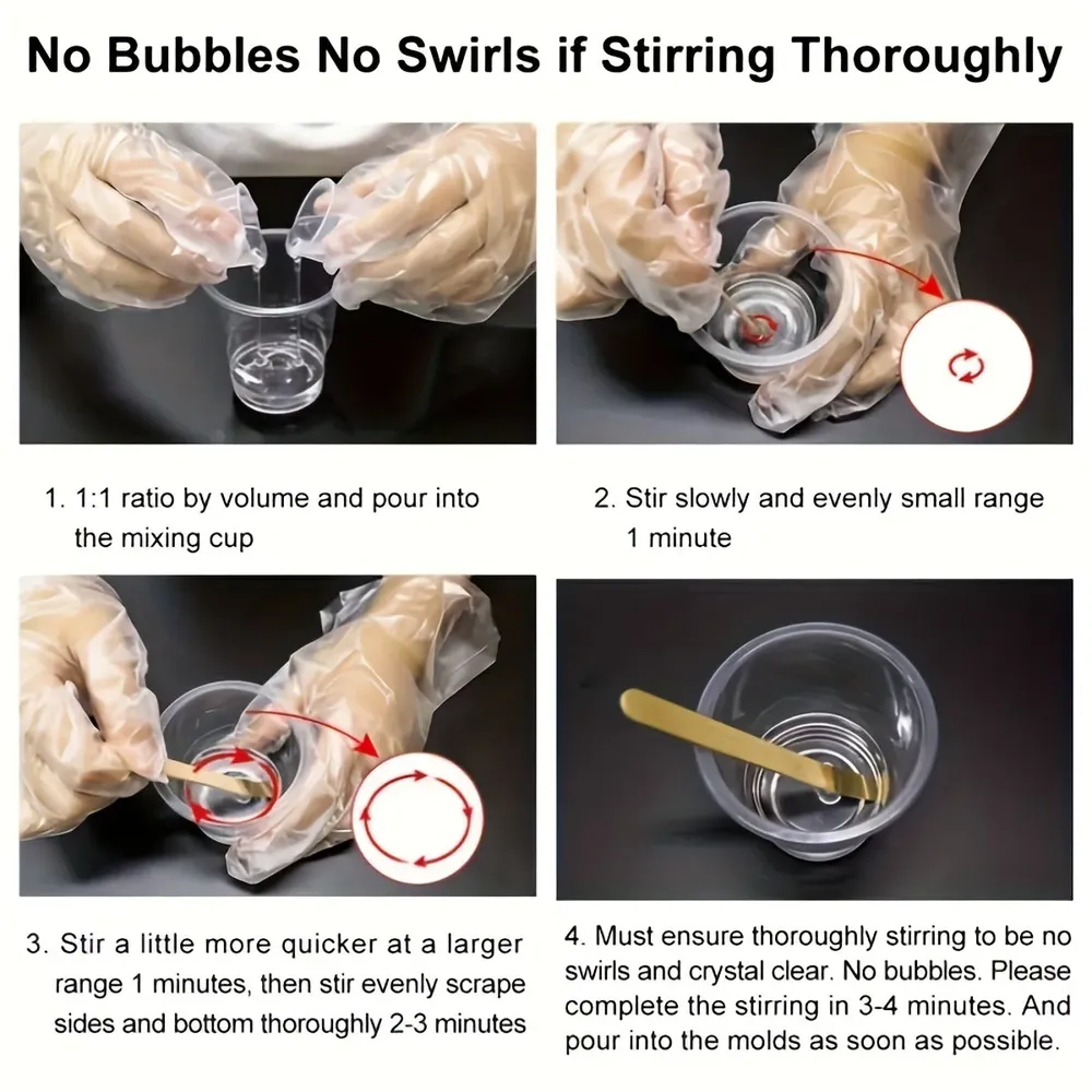 Kit résine époxy transparente 250 à 500 ml sans bulles