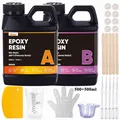 Kit résine époxy transparente 250 ml à 500 ml pour table et bijoux – 1