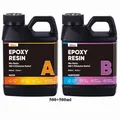 Kit résine époxy transparente 250 ml à 500 ml pour table et bijoux – Couleur 500ml 500ml
