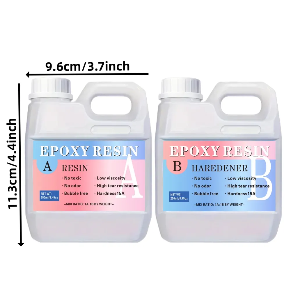 Kit résine époxy transparente AB sans bulles pour moulage