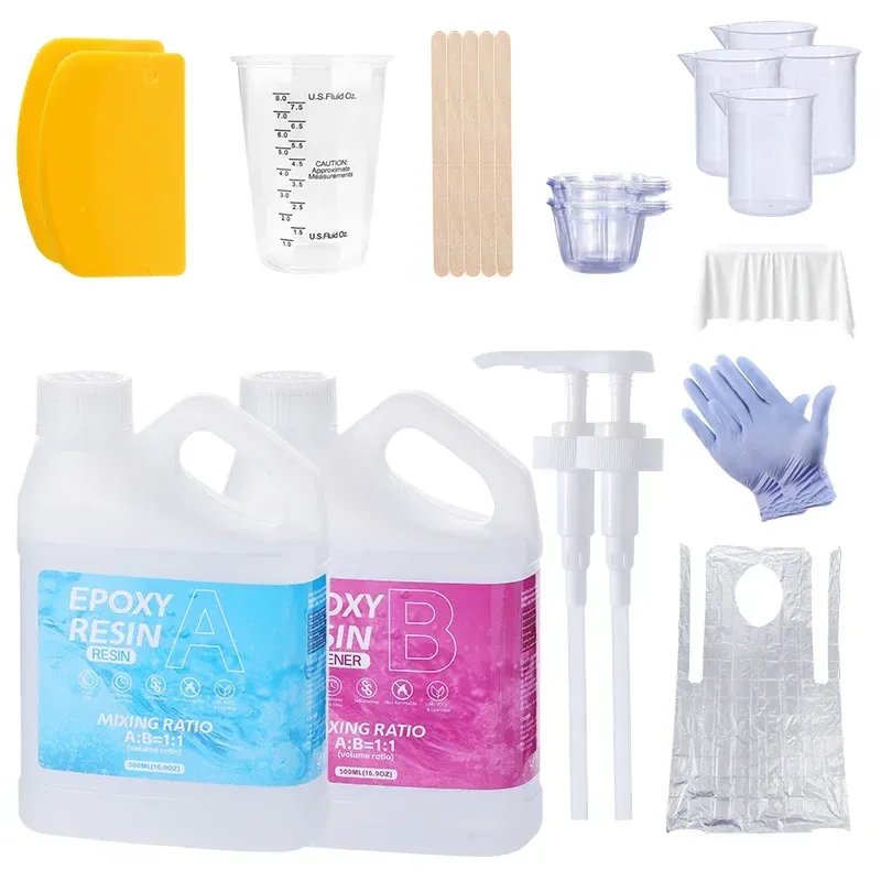 Kit résine époxy transparente anti-jaunissement auto-nivelante