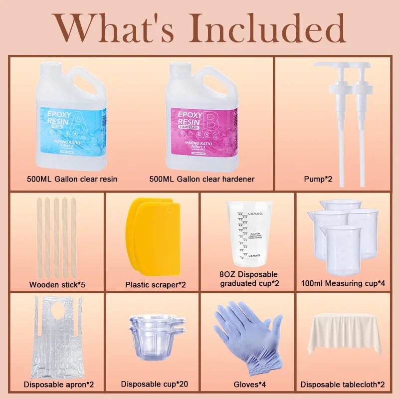 Kit résine époxy transparente anti-jaunissement auto-nivelante