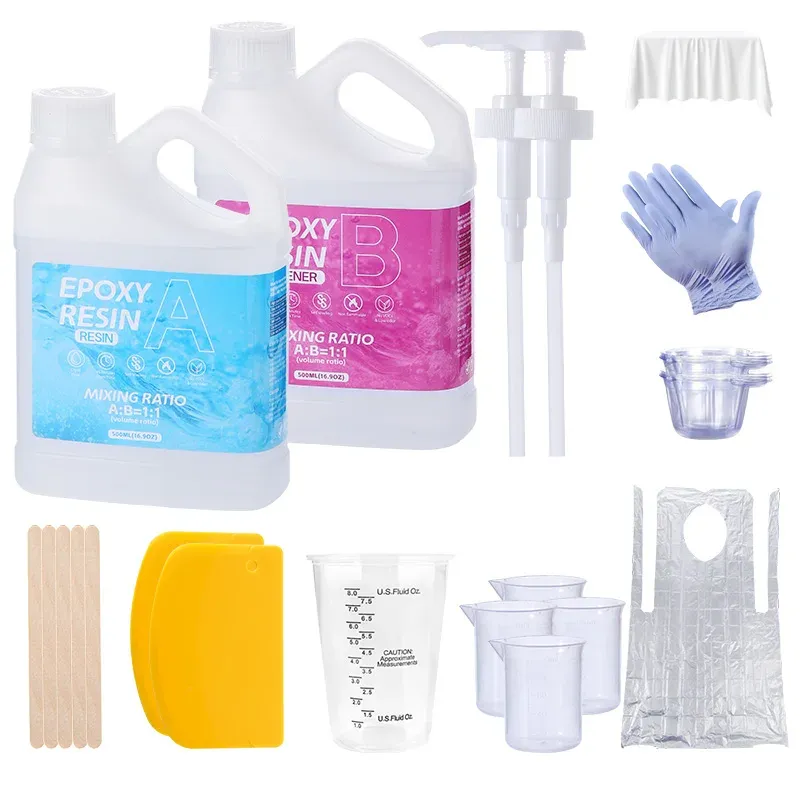 Kit résine époxy transparente anti-jaunissement auto-nivelante