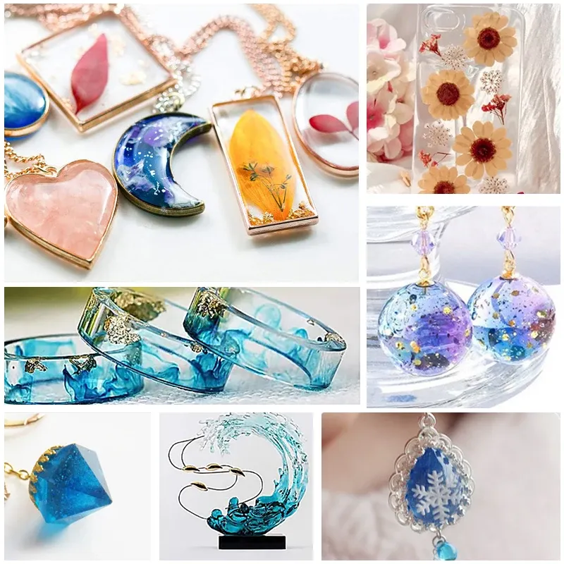 Kit résine époxy transparente haute brillance 50 à 100 g pour bijoux
