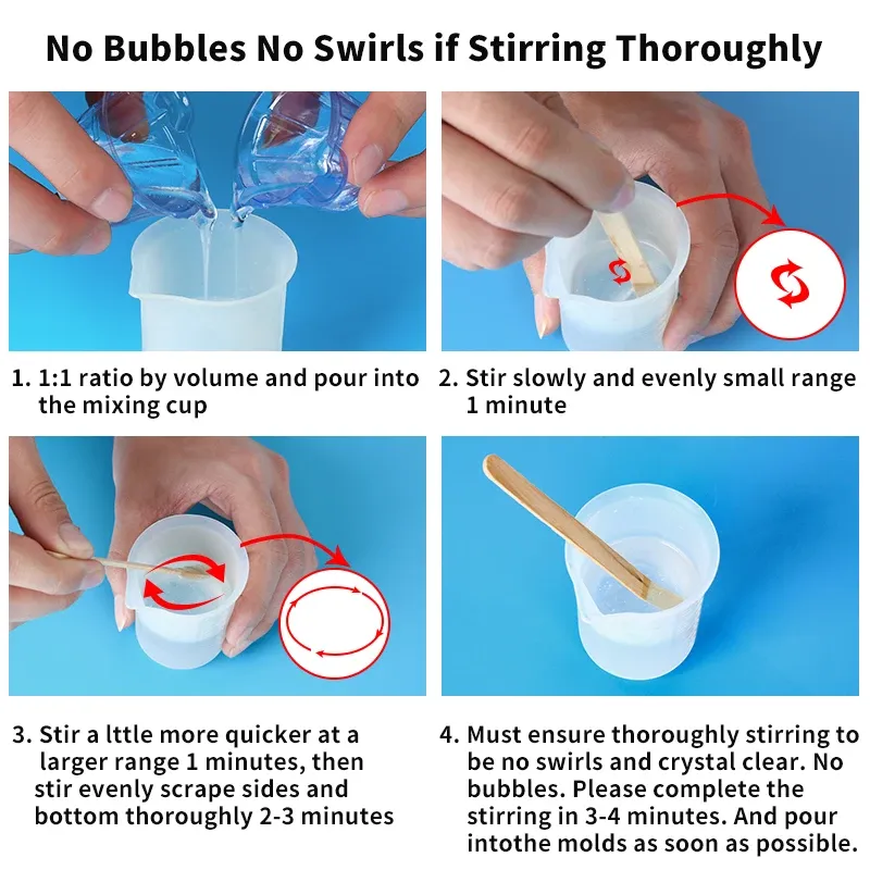 Kit résine époxy transparente haute brillance 50 à 100 g pour bijoux