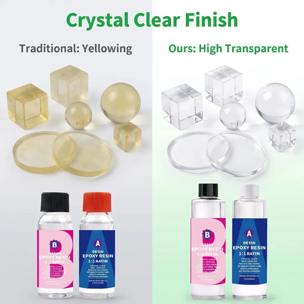 Kit résine époxy transparente pour moulage et bijoux