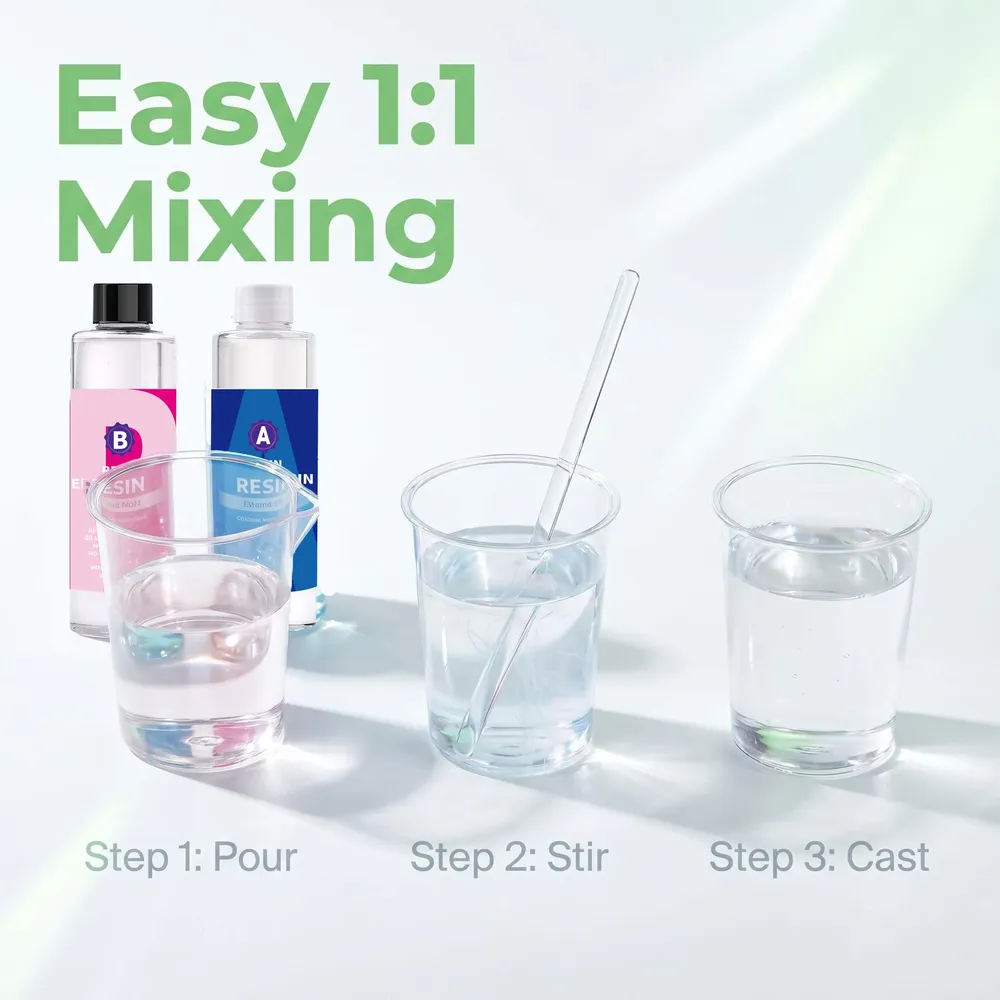 Kit résine époxy transparente pour moulage et bijoux