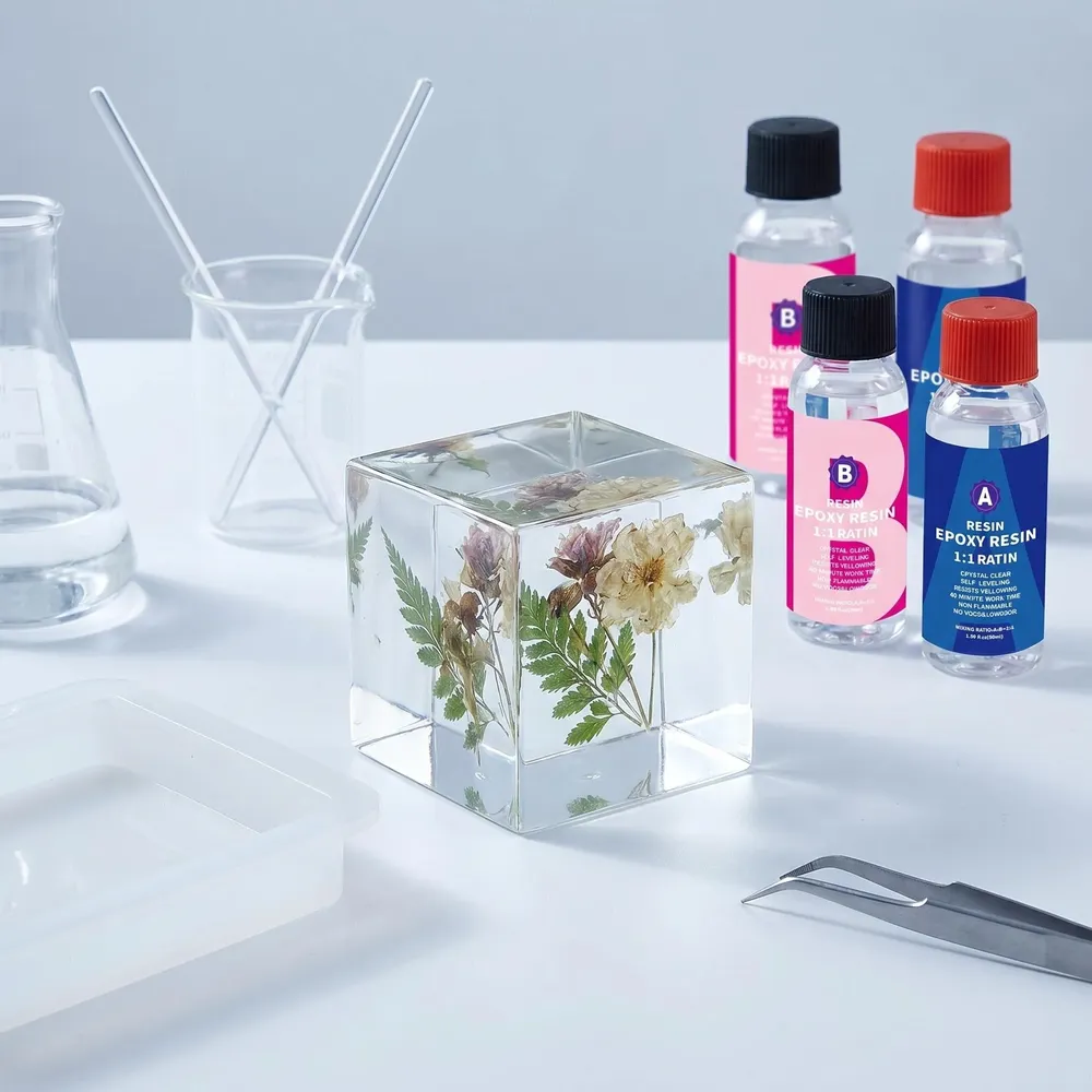 Kit résine époxy transparente pour moulage et bijoux