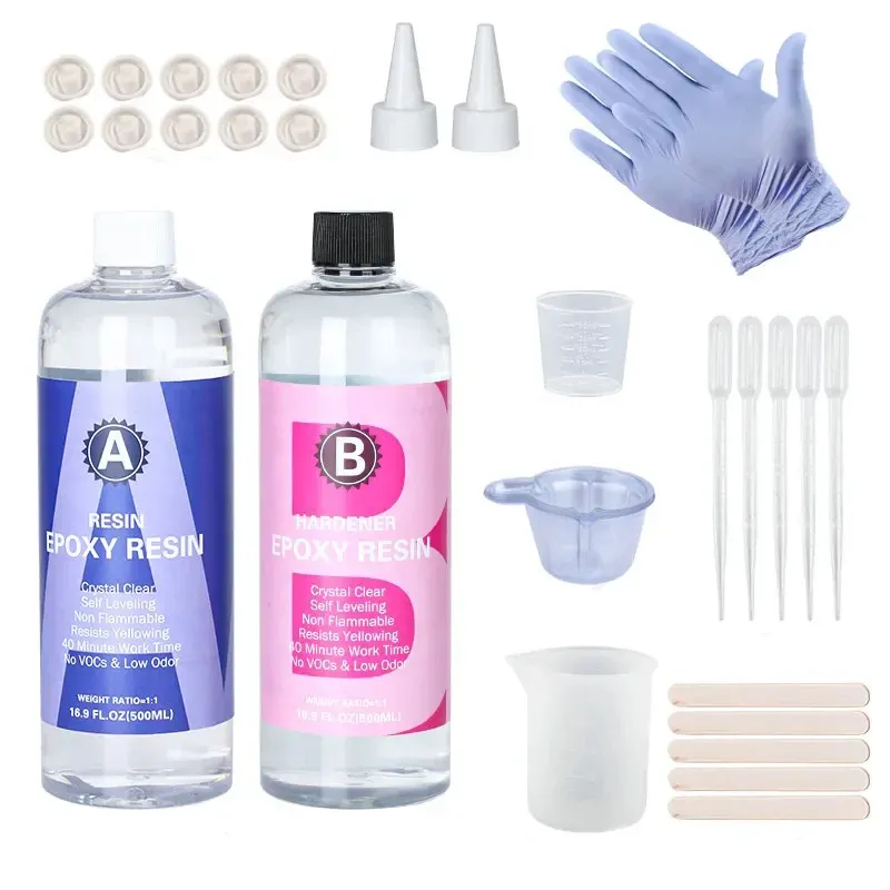 Kit résine haute brillance 1:1 pour art et bijoux DIY