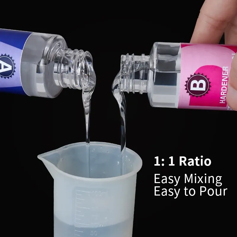 Kit résine haute brillance 1:1 pour art et bijoux DIY
