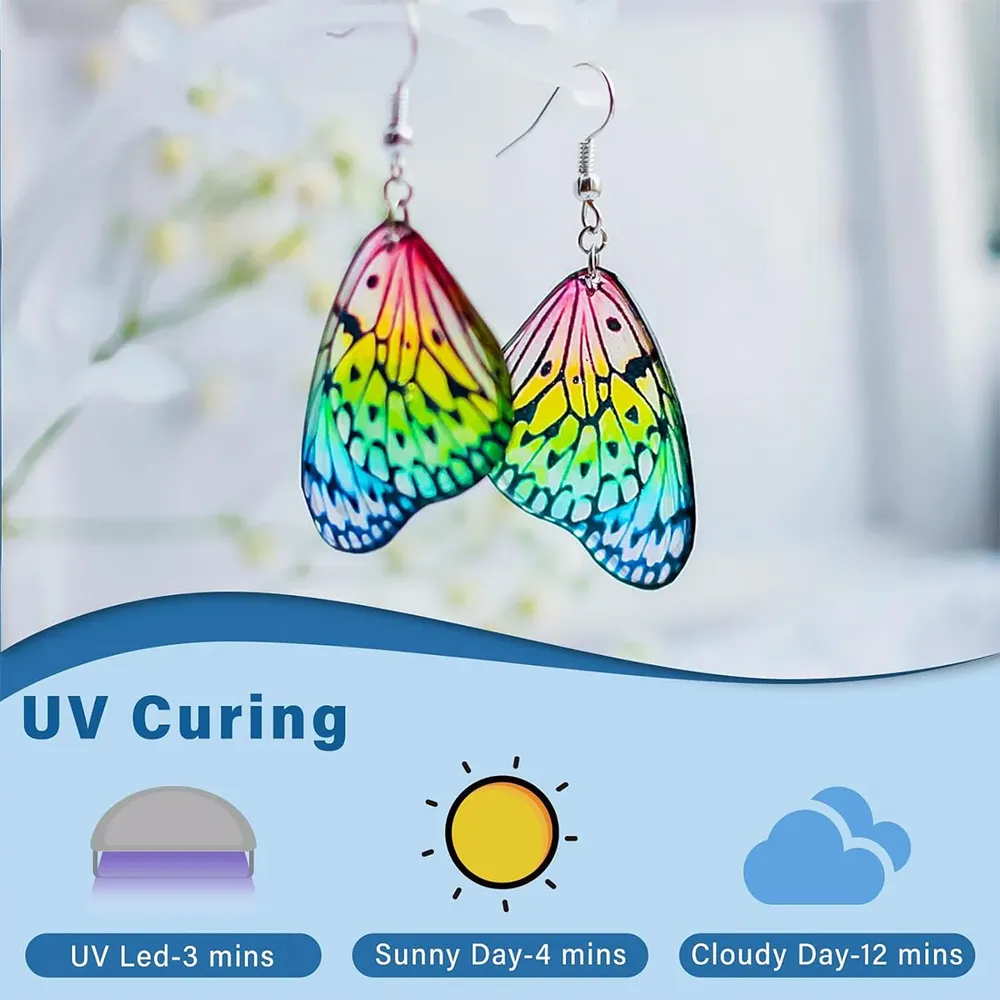 Kit résine UV 100g / 200g transparente à durcissement rapide