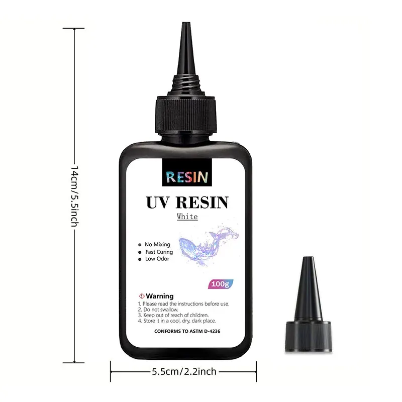 Kit résine UV 100g noire et blanche dure