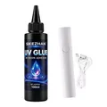 Kit résine UV 100ml avec lampe, adhésif dur à prise rapide – Couleur Set 1